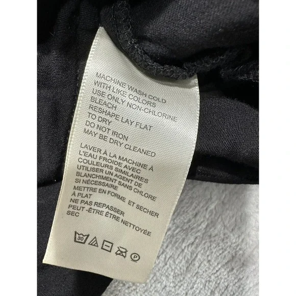 Free People Halter Top Women's Size Large Black One Shoulder Stretch Tie Off EUC - Picture 4 of 10